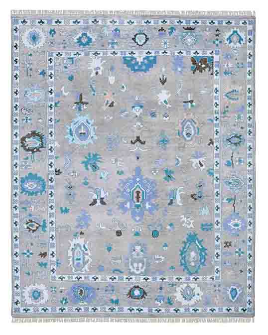 Blue Farmhouse Beautiful Handmade Wool Rug Z-61