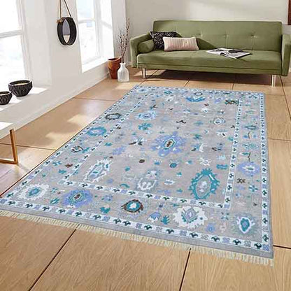 Blue Farmhouse Beautiful Handmade Wool Rug Z-61