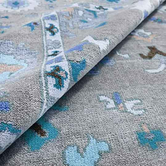 Blue Farmhouse Beautiful Handmade Wool Rug Z-61