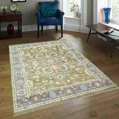 Green Farmhouse Beautiful Handmade Wool Rug Z-62