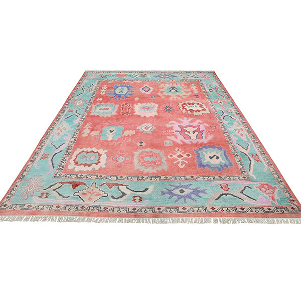 Eco Friendly Red Farmhouse Beautiful Handmade Wool Rug Z-63