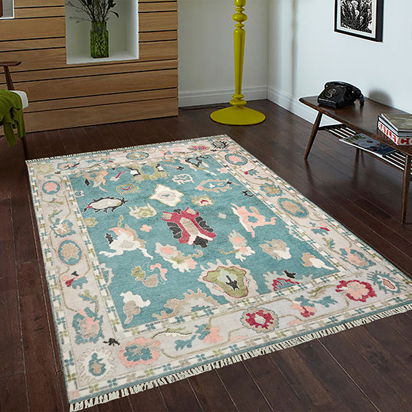 Eco Friendly Multicolor Farmhouse Beautiful Handmade Wool Rug Z-66