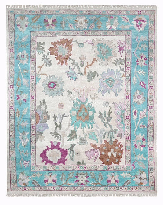 Blue Farmhouse Beautiful Handmade Wool Rug Z-86