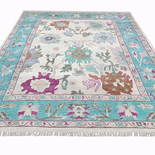 Blue Farmhouse Beautiful Handmade Wool Rug Z-86