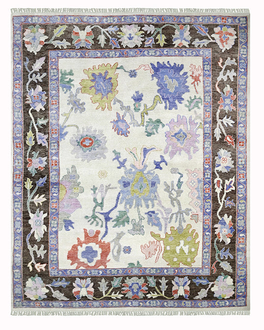 Purple Farmhouse Beautiful Handmade Wool Rug Z-89