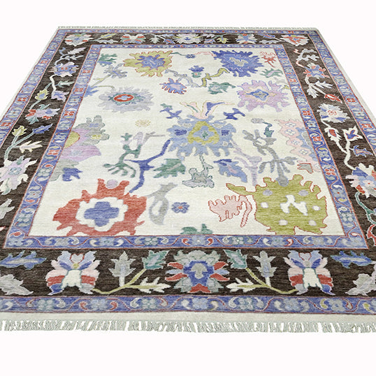 Purple Farmhouse Beautiful Handmade Wool Rug Z-89