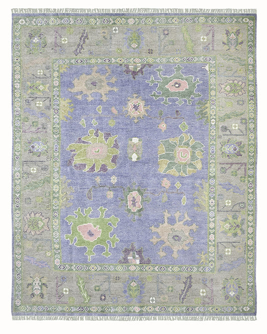 Green Farmhouse Beautiful Handmade Wool Rug Z-91