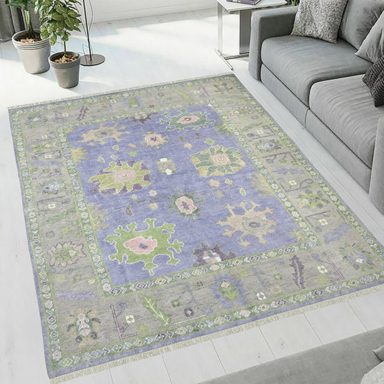 Green Farmhouse Beautiful Handmade Wool Rug Z-91