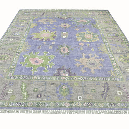 Green Farmhouse Beautiful Handmade Wool Rug Z-91