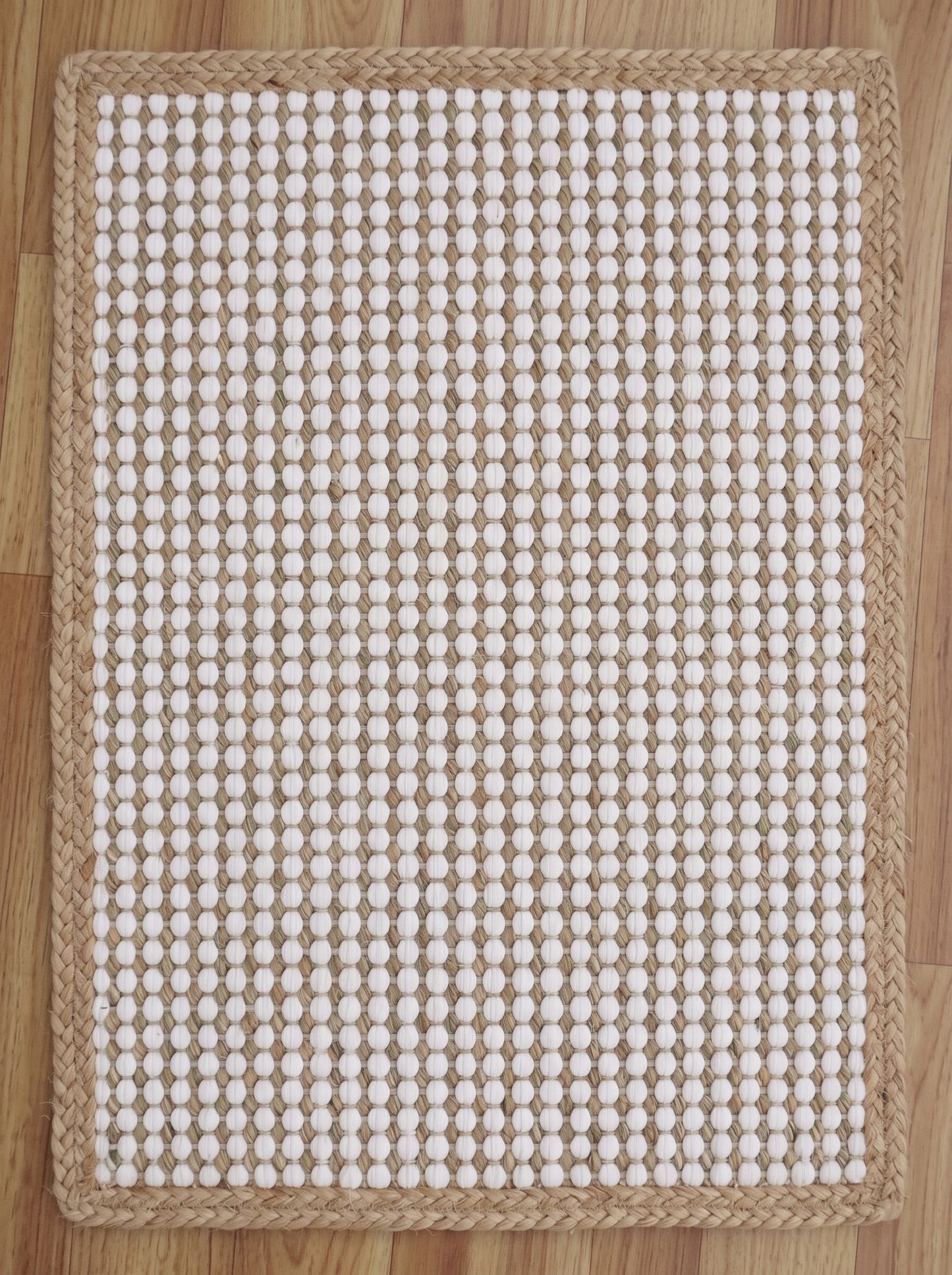 Handwoven Braided Jute Stair Treads – Sisal Boho Farmhouse Rug Set