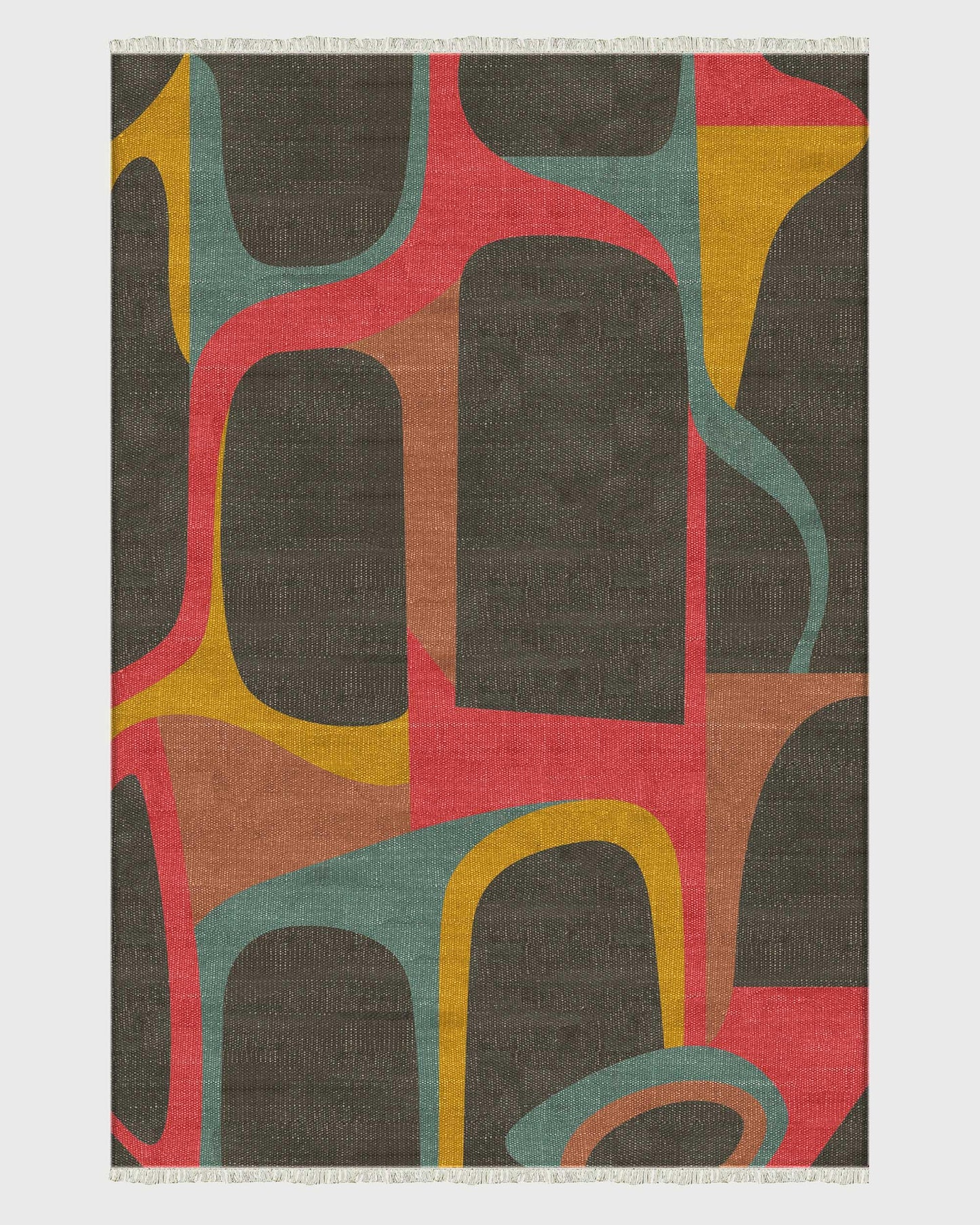 Abstract Multicolor Farmhouse Handmade Modern Outdoor Area Rug DGP-59