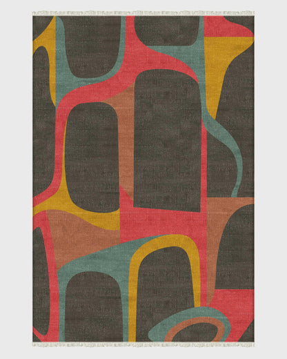 Abstract Multicolor Farmhouse Handmade Modern Outdoor Area Rug DGP-59