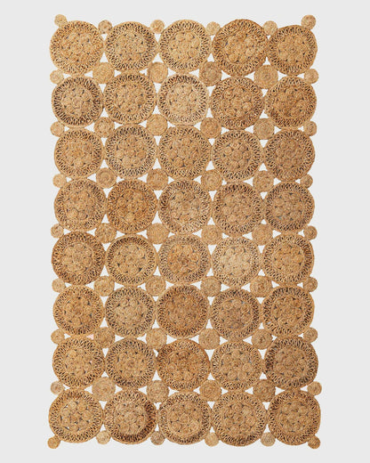 Traditional Hand Braided Beige Indoor Jute Rugs