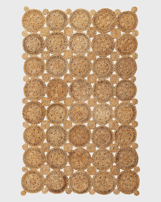 Traditional Hand Braided Beige Indoor Jute Rugs