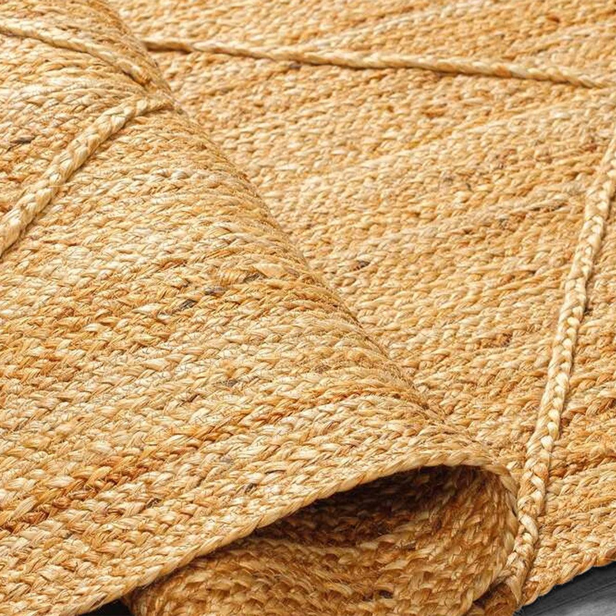 Hand Braided Interior Beige Jute Rugs