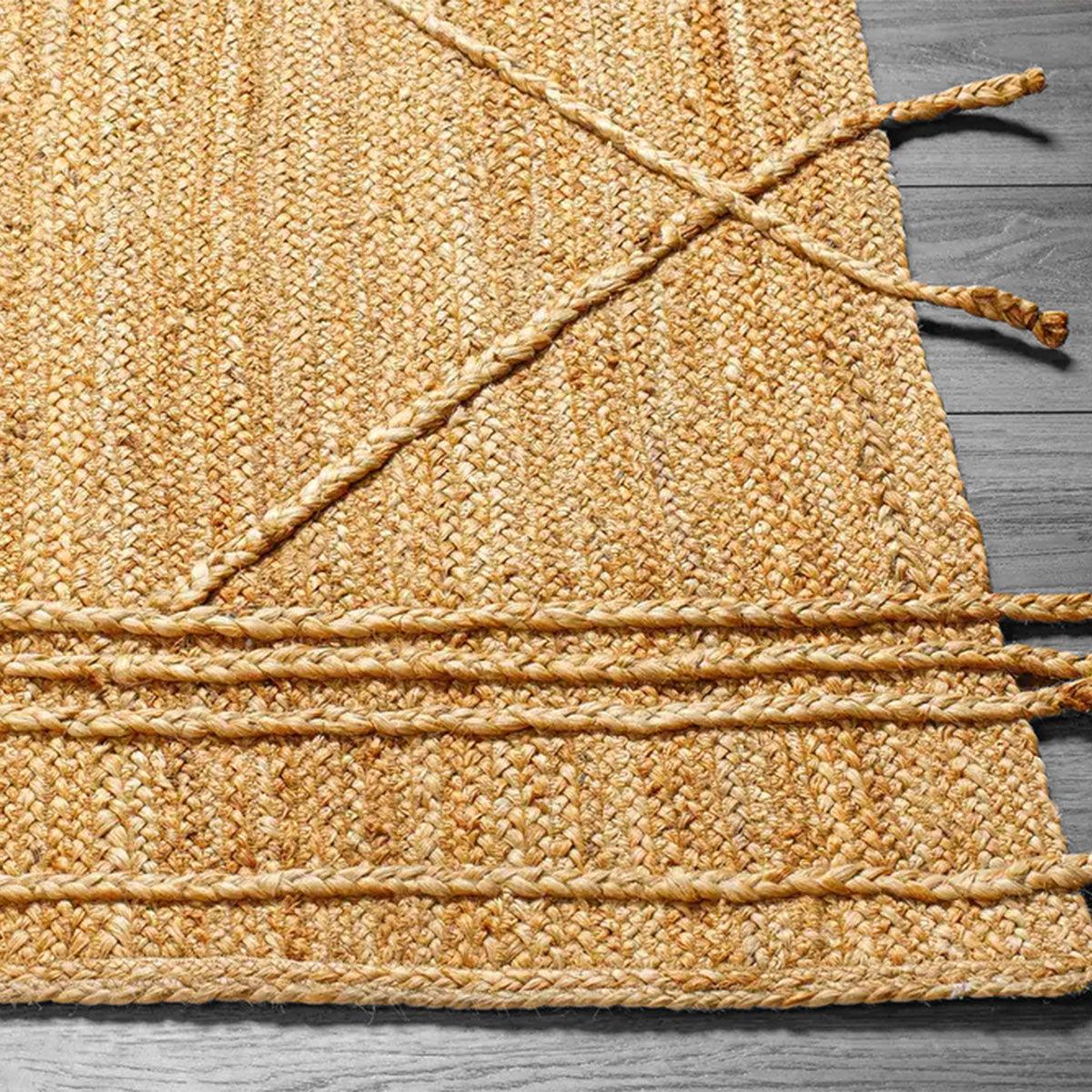 Hand Braided Interior Beige Jute Rugs