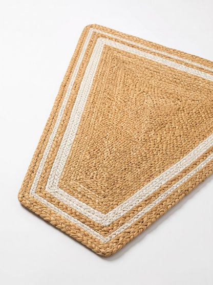 Handwoven Braided Jute Stair Treads Set – Boho Farmhouse Rug