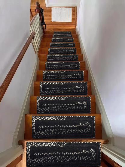 Handmade Braided Chindi Cotton Stair Treads, Custom Size