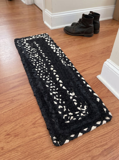 Handmade Braided Chindi Cotton Stair Treads, Custom Size